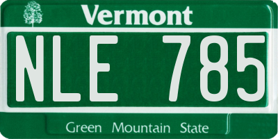 VT license plate NLE785