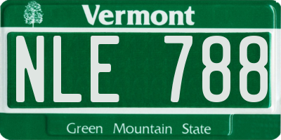 VT license plate NLE788