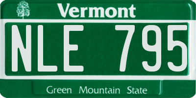 VT license plate NLE795