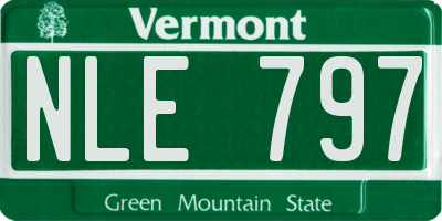 VT license plate NLE797