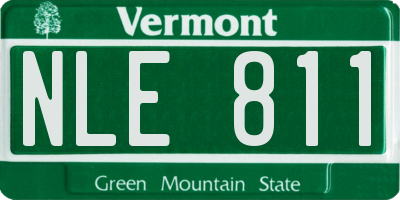 VT license plate NLE811
