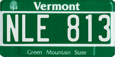 VT license plate NLE813