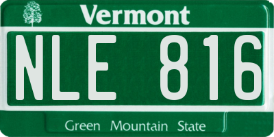 VT license plate NLE816