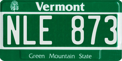 VT license plate NLE873