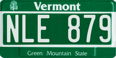 VT license plate NLE879