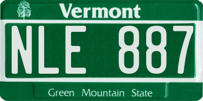 VT license plate NLE887