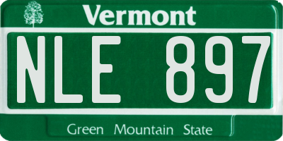 VT license plate NLE897