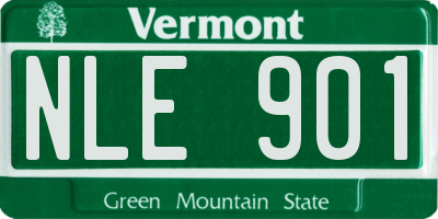 VT license plate NLE901