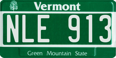 VT license plate NLE913