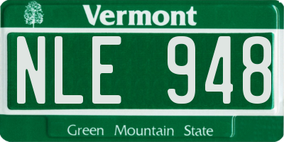 VT license plate NLE948