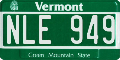 VT license plate NLE949