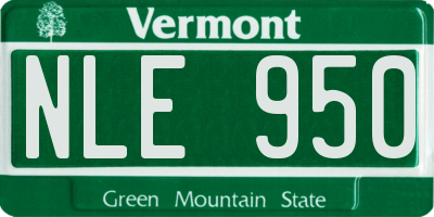 VT license plate NLE950
