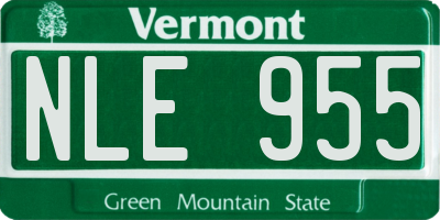 VT license plate NLE955