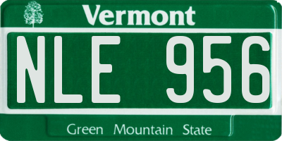 VT license plate NLE956