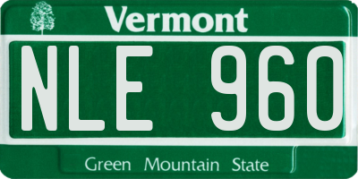 VT license plate NLE960