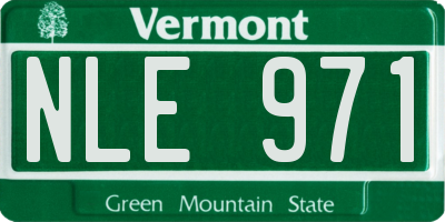 VT license plate NLE971