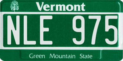 VT license plate NLE975