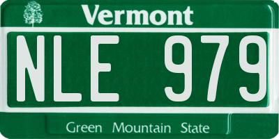 VT license plate NLE979