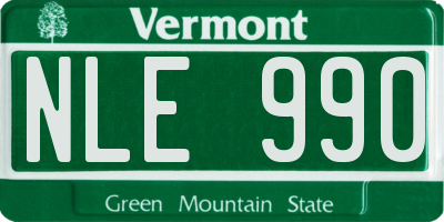 VT license plate NLE990
