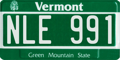 VT license plate NLE991