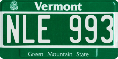 VT license plate NLE993