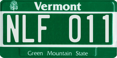 VT license plate NLF011