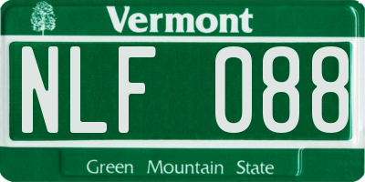 VT license plate NLF088