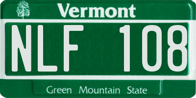 VT license plate NLF108