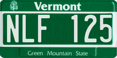 VT license plate NLF125