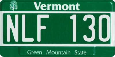 VT license plate NLF130