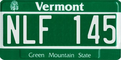 VT license plate NLF145