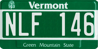VT license plate NLF146
