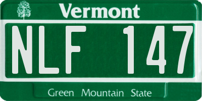 VT license plate NLF147