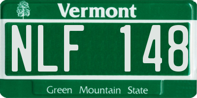 VT license plate NLF148
