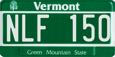 VT license plate NLF150