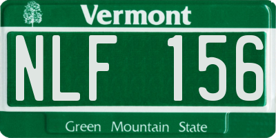 VT license plate NLF156