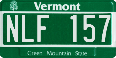 VT license plate NLF157