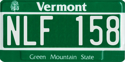 VT license plate NLF158