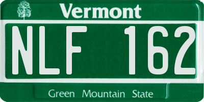 VT license plate NLF162