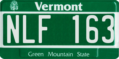 VT license plate NLF163