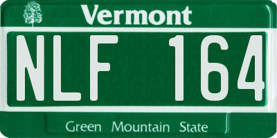 VT license plate NLF164