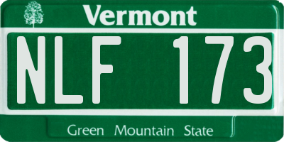 VT license plate NLF173