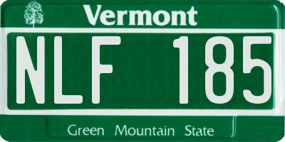 VT license plate NLF185