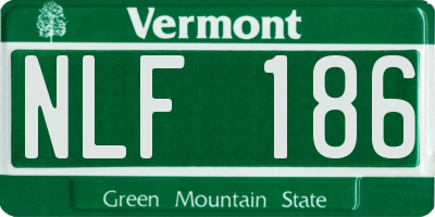 VT license plate NLF186