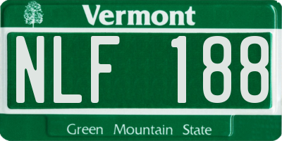 VT license plate NLF188