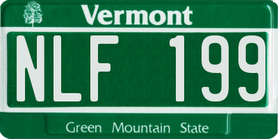 VT license plate NLF199