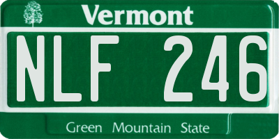 VT license plate NLF246