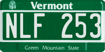 VT license plate NLF253