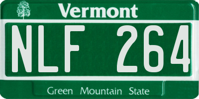 VT license plate NLF264