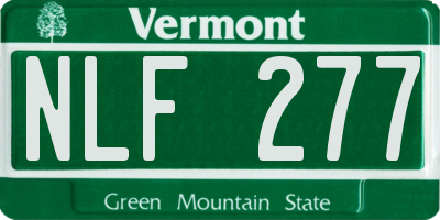 VT license plate NLF277